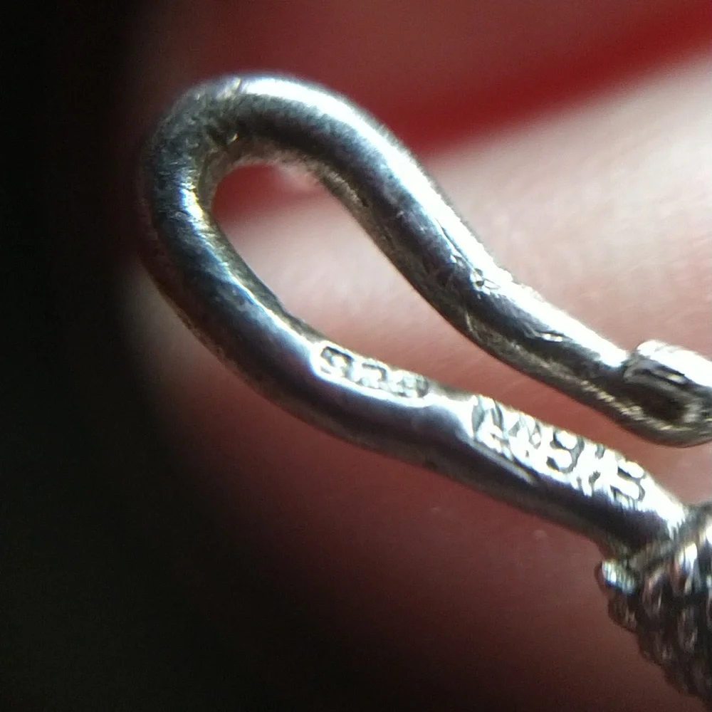 Vintage Bali style snake chain 925 sterling silver